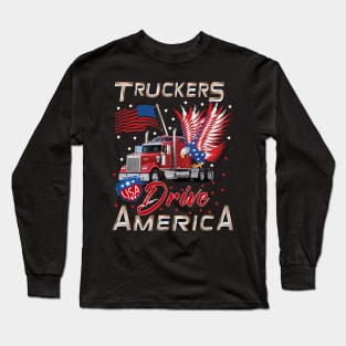 Truck Driver America Long Sleeve T-Shirt